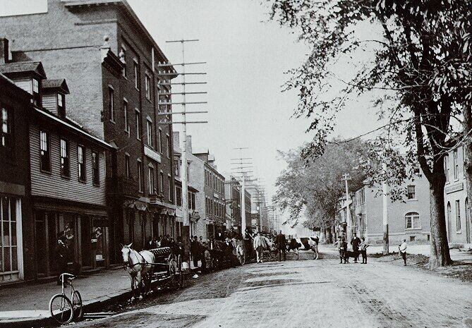 Queen Street, looking west from St. John Street, ca. 1885